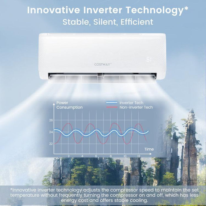 Costway 12000 BTU 21 SEER2 208-230V Ductless Mini Split Air Conditioner and Heater - 58193724  Mini Split Systems Direct