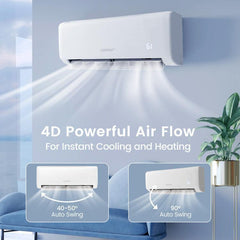 Costway 22000 BTU 21 SEER2 208-230V Ductless Mini Split Air Conditioner and Heater