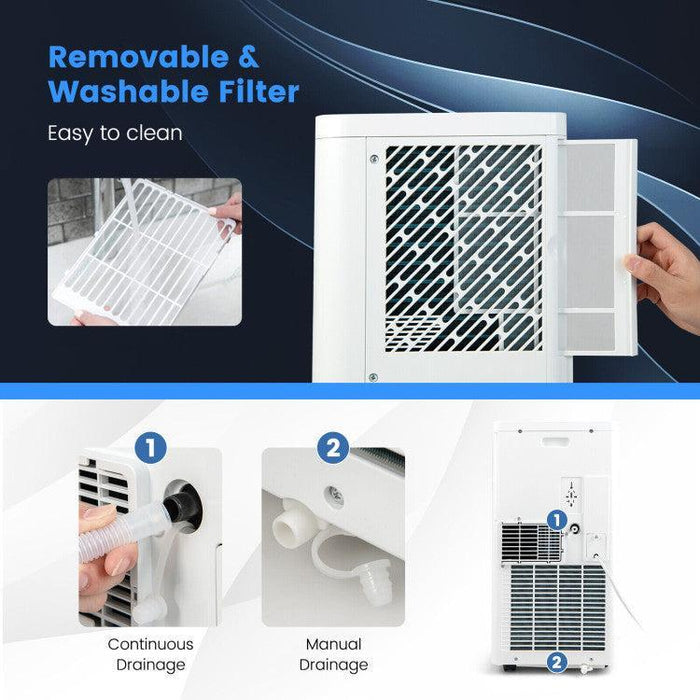 Costway 5000/6000 BTU(SACC) Portable Air Conditioner Cools 250 Sq.Ft - FP10233US-WH-FP10270US-WH  Mini Split Systems Direct
