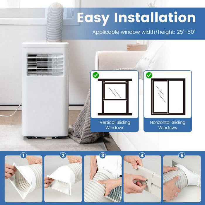 Costway 5000/6000 BTU(SACC) Portable Air Conditioner Cools 250 Sq.Ft - FP10233US-WH-FP10270US-WH  Mini Split Systems Direct
