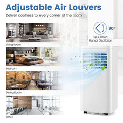 Costway 5000/6000 BTU(SACC) Portable Air Conditioner Cools 250 Sq.Ft - FP10233US-WH-FP10270US-WH  Mini Split Systems Direct