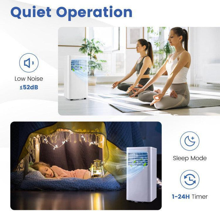 Costway 5000/6000 BTU(SACC) Portable Air Conditioner Cools 250 Sq.Ft - FP10233US-WH-FP10270US-WH  Mini Split Systems Direct