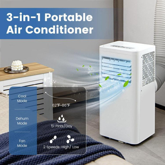 Costway 5000/6000 BTU(SACC) Portable Air Conditioner Cools 250 Sq.Ft - FP10233US-WH-FP10270US-WH  Mini Split Systems Direct