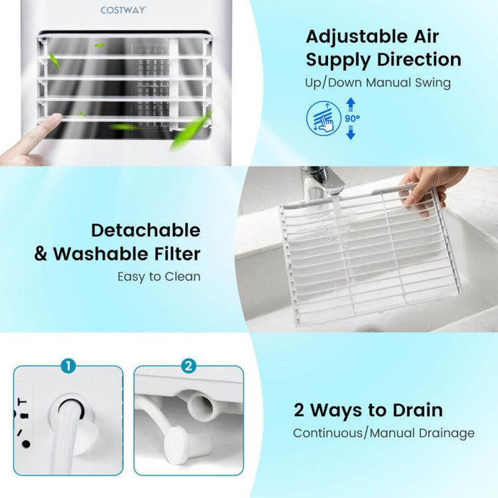 Costway 8000 BTU(Ashrae) Portable Air Conditioner Cools 250 Sq.Ft with Timer - 28795643  Mini Split Systems Direct