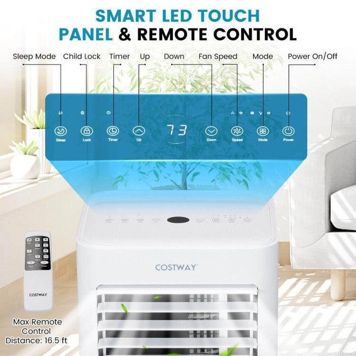 Costway 8000 BTU(Ashrae) Portable Air Conditioner Cools 250 Sq.Ft with Timer - 28795643  Mini Split Systems Direct