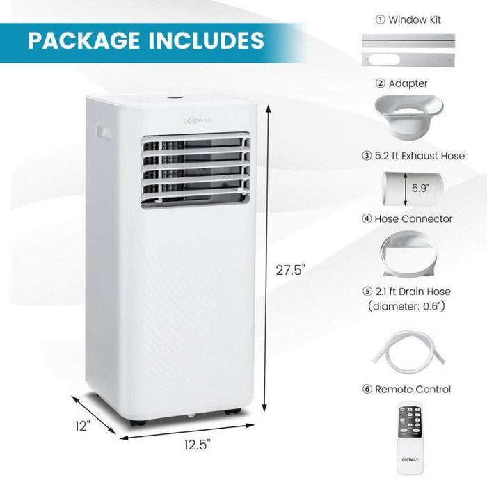 Costway 8000 BTU(Ashrae) Portable Air Conditioner Cools 250 Sq.Ft with Timer - 28795643  Mini Split Systems Direct