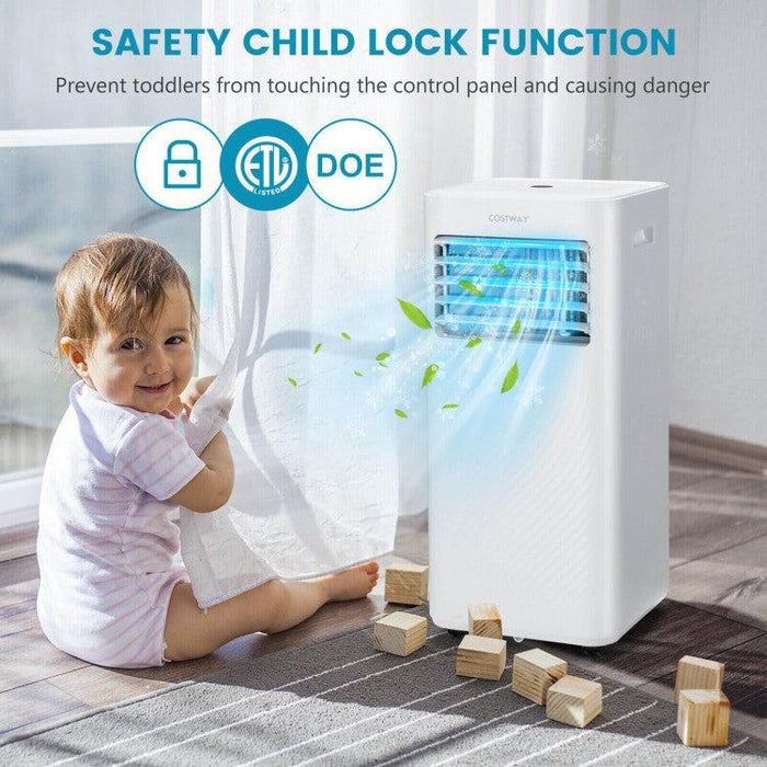Costway 8000 BTU(Ashrae) Portable Air Conditioner Cools 250 Sq.Ft with Timer - 28795643  Mini Split Systems Direct