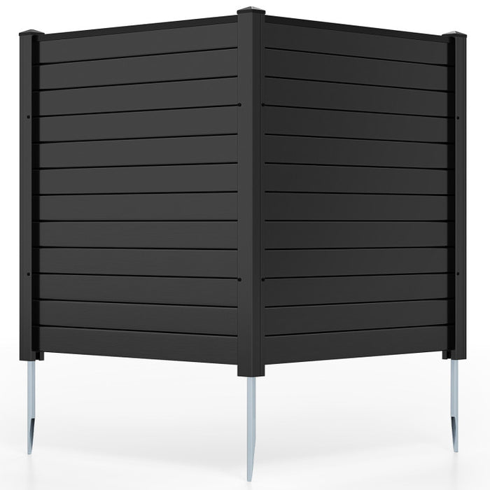 Costway Air Conditioner Fence 48-Inch Privacy Screen 2-Panel for Trash Can with Metal Stakes - 721593684  Mini Split Systems Direct