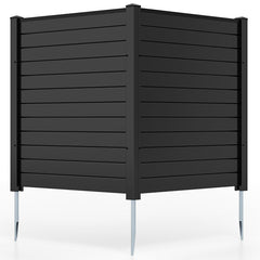 Costway Air Conditioner Fence 48-Inch Privacy Screen 2-Panel for Trash Can with Metal Stakes - 721593684  Mini Split Systems Direct