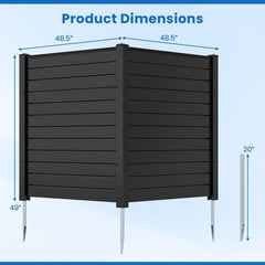 Costway Air Conditioner Fence 48-Inch Privacy Screen 2-Panel for Trash Can with Metal Stakes - 721593684  Mini Split Systems Direct