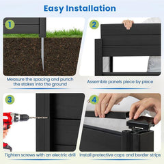 Costway Air Conditioner Fence 48-Inch Privacy Screen 2-Panel for Trash Can with Metal Stakes - 721593684  Mini Split Systems Direct
