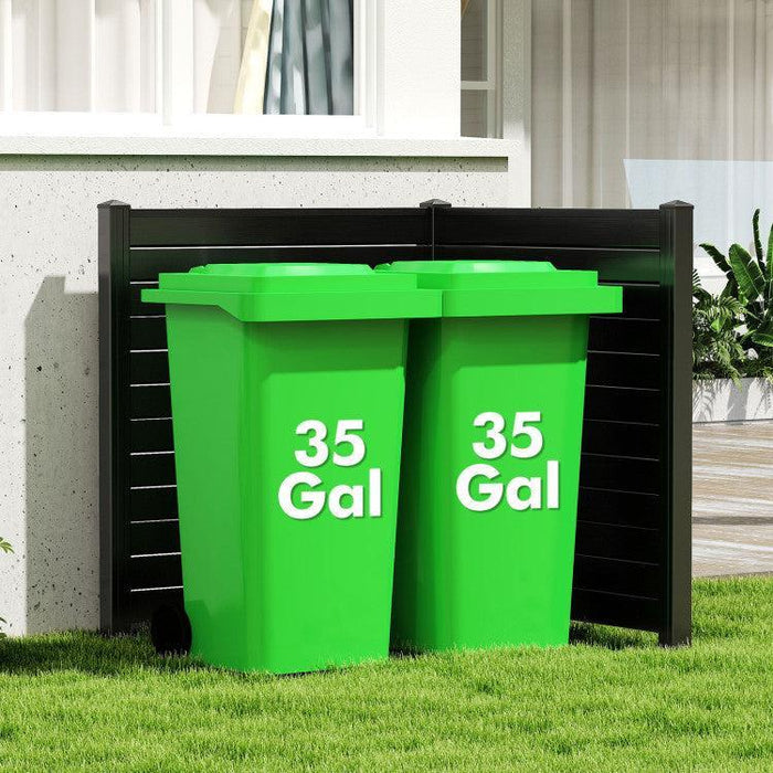 Costway Air Conditioner Fence 48-Inch Privacy Screen 2-Panel for Trash Can with Metal Stakes - 721593684  Mini Split Systems Direct