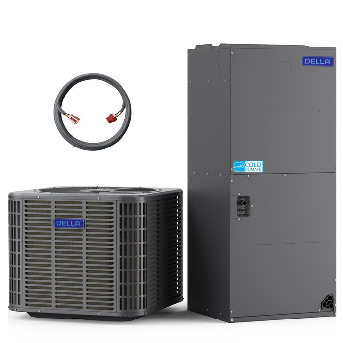 DELLA 2 Ton 24,000 BTU 18 SEER2 Central Ducted Two-Stage Inverter Heat Pump Split System - Multi-Position - R-454B - T-24K-I+O  Mini Split Systems Direct
