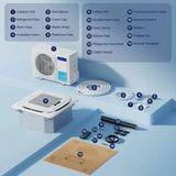 DELLA 23,000 BTU 22.5 SEER2 Ceiling Cassette Ductless Mini Split AC - Up to 480 Sq.Ft.