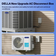 DELLA 30 Amp Pull-Out Fused AC Disconnect Switch – HVAC & Mini Split Rated, Outdoor Enclosure - 048-30AMP-F  Mini Split Systems Direct