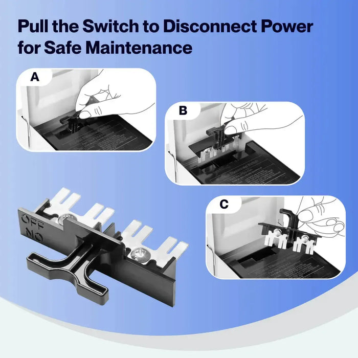 DELLA 30 Amp Pull-Out Fused AC Disconnect Switch – HVAC & Mini Split Rated, Outdoor Enclosure - 048-30AMP-F  Mini Split Systems Direct