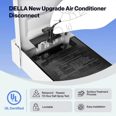 DELLA 30 Amp Pull-Out Fused AC Disconnect Switch – HVAC & Mini Split Rated, Outdoor Enclosure - 048-30AMP-F  Mini Split Systems Direct