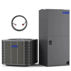 DELLA 4.41 Ton 53,000 BTU 17 SEER2 Central Ducted Two-Stage Inverter Heat Pump Split System - Multi-Position - R-454B - T-60K-I+O  Mini Split Systems Direct
