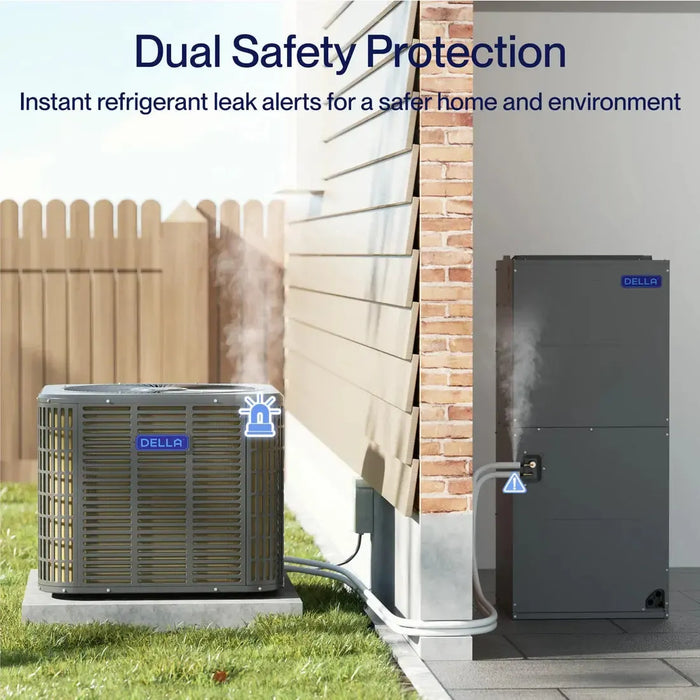 DELLA 4.41 Ton 53,000 BTU 17 SEER2 Central Ducted Two-Stage Inverter Heat Pump Split System - Multi-Position - R-454B - T-60K-I+O  Mini Split Systems Direct