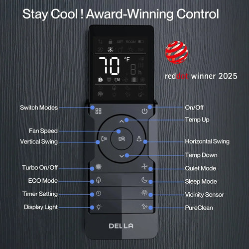 DELLA Serena Series 18000 BTU Dual Zone Mini Split AC (9K + 9K) - Up to 800 Sq.Ft. -   Mini Split Systems Direct