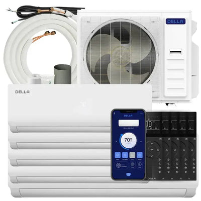 DELLA Vario Series 45000 BTU Five Zone Mini Split AC with R-454B (9K+9K+9k+9K+24k) - Up to 3100 Sq.Ft. - 1D5-TL+F999924-1D5-TL+F999924+25-1D5-TL+F999924+2*25-1D5-TL+F999924+3*25-1D5-TL+F999924+4*25  Mini Split Systems Direct