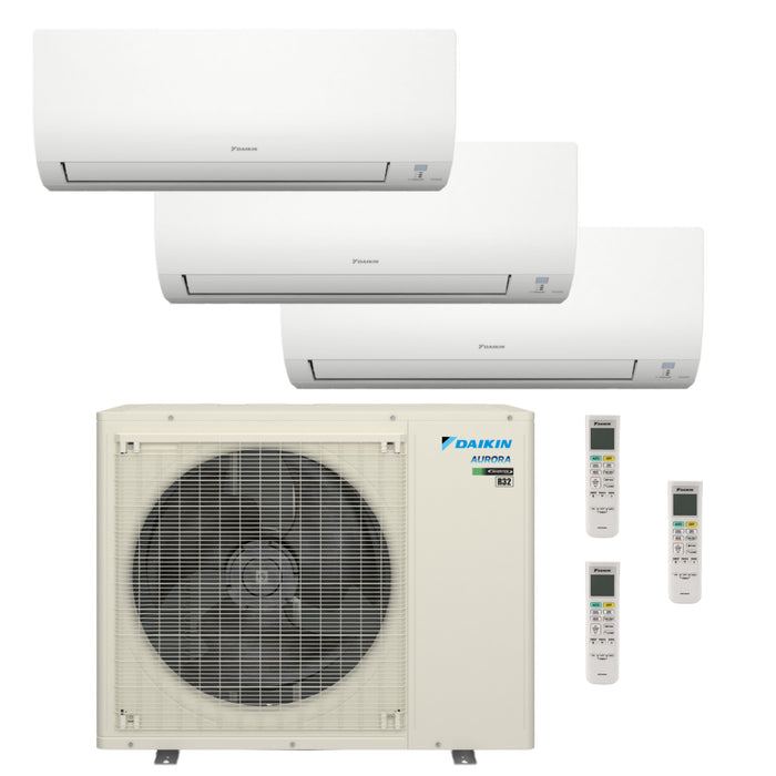 Daikin 24,000 Btu 21 SEER2 R-32 3-Zone Ductless Mini Split Heat Pump System - 7K-7K-7K - 3MXM24AVJU9 - CTXV07AVJU9 - CTXV07AVJU9 - CTXV07AVJU9  Mini Split Systems Direct