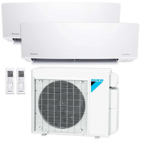 Daikin CIRRA Series 24,000 BTU 17 SEER2 2-Zone Ductless Mini Split Air Conditioner Heat Pump System 208/230V - 12K + 12K