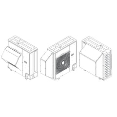 Daikin Single Fan Snow Hood/Hail Guard Kit - VRVQA-SH-SF - VRVQA-SH-SF  Mini Split Systems Direct