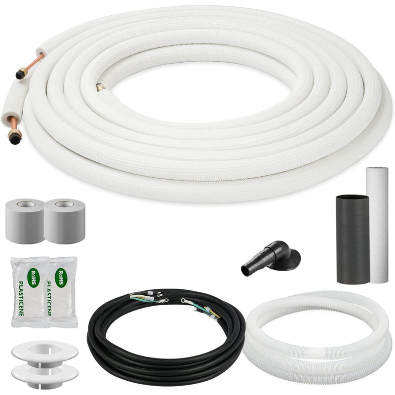 Della 25 ft Line Set Mini Split Installation Kit - 1/4