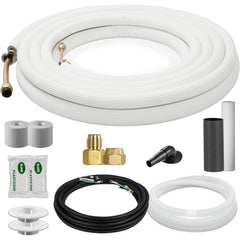 Della 50 ft Line Set Mini Split Installation Kit - 1/4" - 1/2" - 048-CW-1214-50  Mini Split Systems Direct