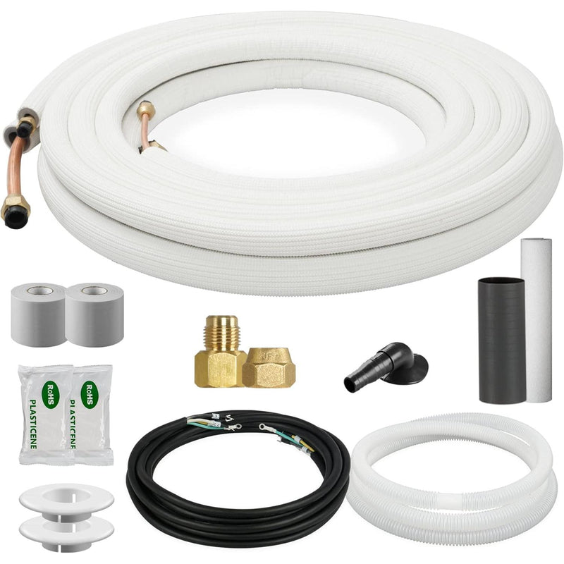 Della 50 ft Line Set Mini Split Installation Kit - 1/4