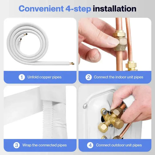 Della 16 ft Line Set Mini Split Installation Kit - 1/4" - 5/8" - 048-CW-5814-16  Mini Split Systems Direct