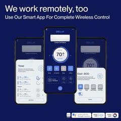 Della Econo Series 23000 BTU SEER2 17 Mini-Split Heat Pump AC - Up to 1500 Sq.Ft. - IF-23K2VR-17S-I+O  Mini Split Systems Direct