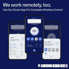 Della Motto Series 12000 BTU SEER2 17 Mini-Split Heat Pump AC - Up to 550 Sq.Ft.