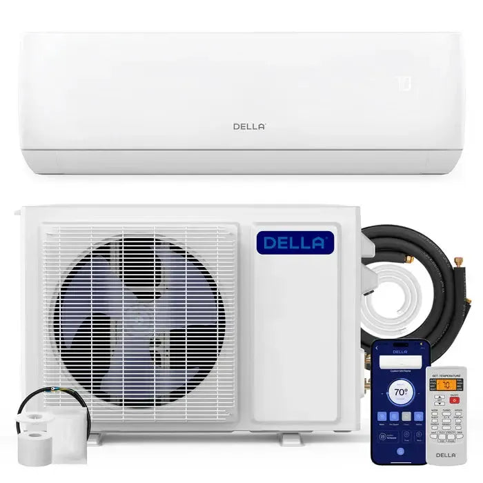 Della Motto Series 18000 BTU SEER2 17 Mini-Split Heat Pump AC - Up to 1000 Sq.Ft.