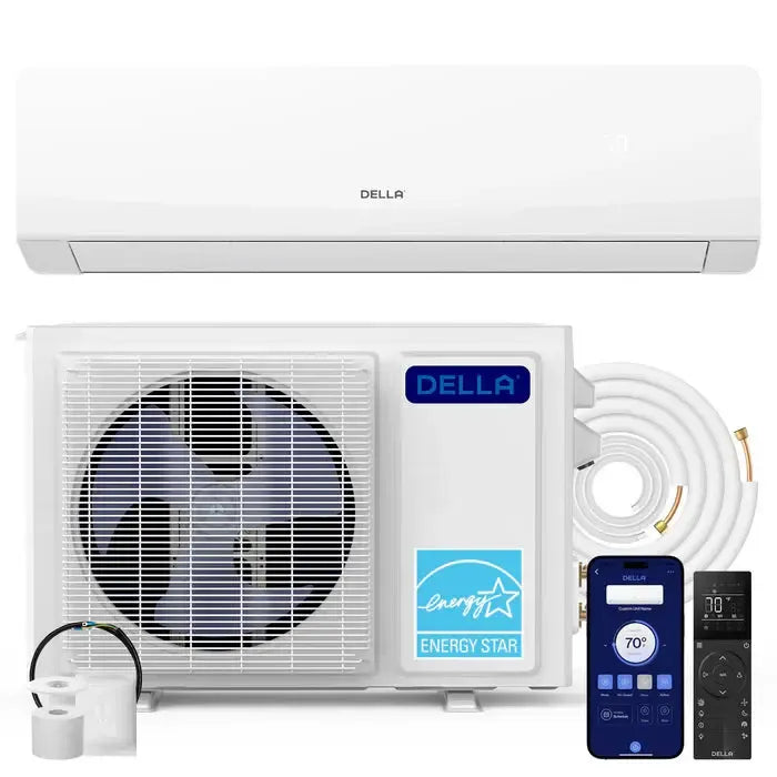 Della Serena Series 18000 BTU SEER2 22 Mini-Split Heat Pump AC - Up to 1000 Sq.Ft.