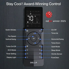 Della Serena Series 24000 BTU SEER2 22 Mini-Split Heat Pump AC - Up to 1500 Sq.Ft.