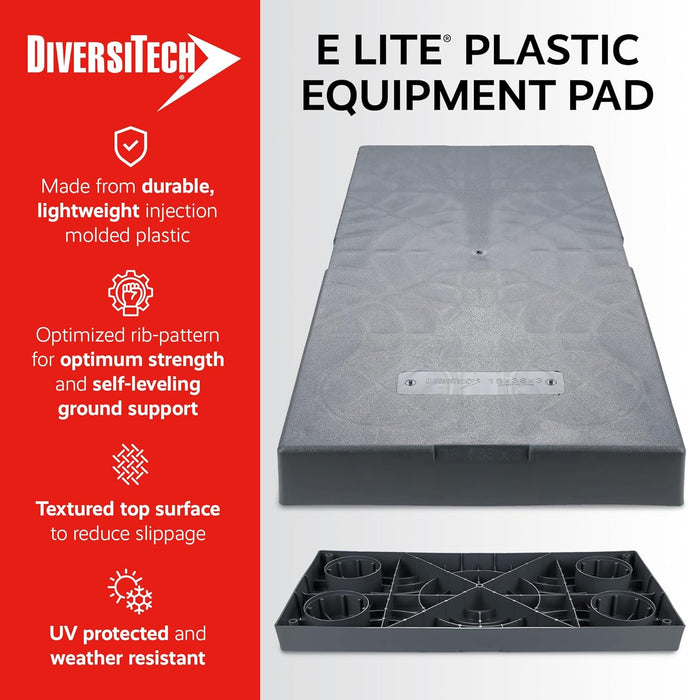 DiversiTech 36" x 36" x 3" E Lite Plastic Equipment Pad - EL3636-3  Mini Split Systems Direct