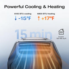 EF ECOFLOW WAVE 3 Portable Air Conditioner with Add-on Battery, 1800W/6100 BTU Cooling and 2000W/6800 BTU Heating, 1000W Fast Charging in 75 mins, 8H Wireless Running, APP Control, for camping, RVs - B0F4DJN74F-B0F4D4Z18S  Mini Split Systems Direct