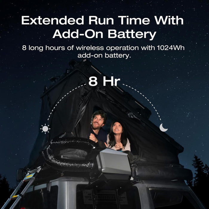 EF ECOFLOW WAVE 3 Portable Air Conditioner with Add-on Battery, 1800W/6100 BTU Cooling and 2000W/6800 BTU Heating, 1000W Fast Charging in 75 mins, 8H Wireless Running, APP Control, for camping, RVs - B0F4DJN74F-B0F4D4Z18S  Mini Split Systems Direct