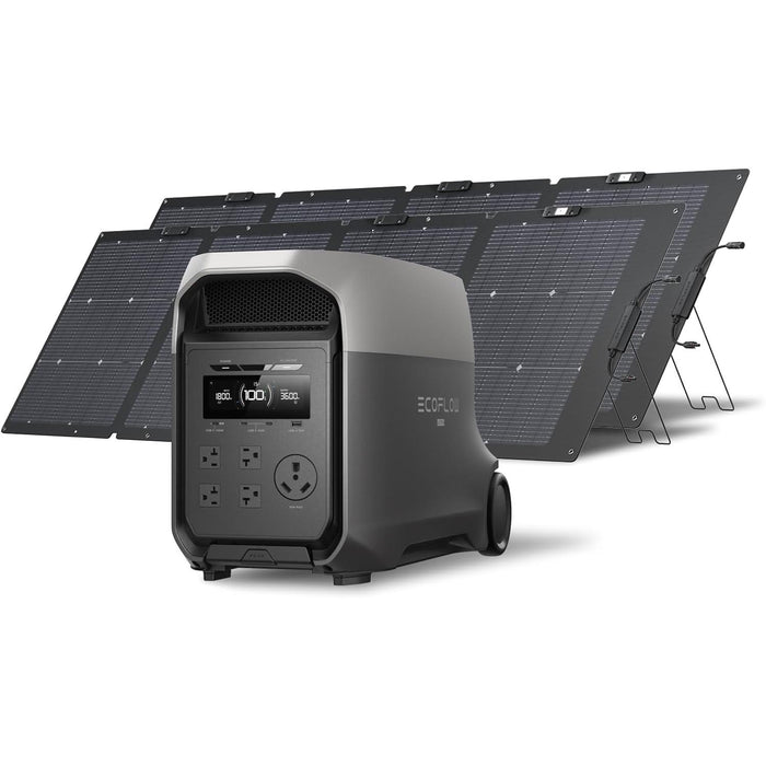 EF ECOFLOW DELTA 3 Ultra Portable Power Station with 2X220W Solar Panels, 3072Wh LiFePO4 Battery, 3600W (Surge 7200W) Output, Solar Generator for Home Use, Camping Accessories, Emergencies & RV Backup - B0FR8LQV82  Mini Split Systems Direct
