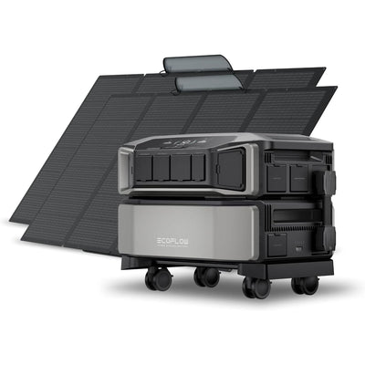 EF ECOFLOW Power Station 6144Wh DELTA Pro Ultra with 2x400W Portable Panel, 120/240V 7200W AC Output, Portable Generator for Home Backup Outdoors Camping RV Emergency - EFDeltaProUltra-US-BP-US-SOLAR400W-2  Mini Split Systems Direct