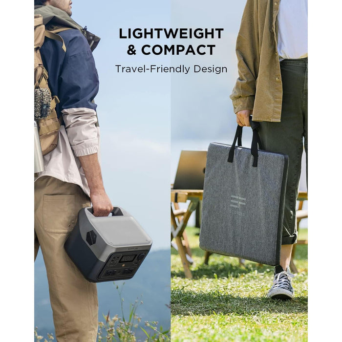 EF ECOFLOW River 2 Max Solar Generator 512Wh Long-Life LiFePO4 Portable Power Station& 160W Solar Panel for Home Backup Power, Camping & RVs 100% Charged in 60m with 3000+ Cycles & Up to 1000W Output - B0BR5NM8L4  Mini Split Systems Direct