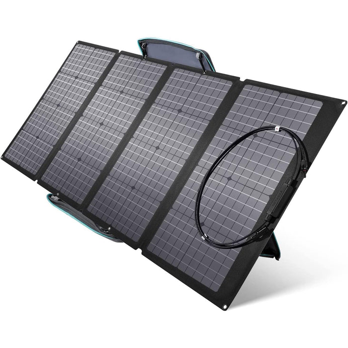 EF ECOFLOW 110W Portable Solar Panel, Foldable with Carry Case, High 23% Efficiency, IP68 Water & Dustproof Design for Camping, RVs, or Backyard Use - B09TKKYW7G  Mini Split Systems Direct
