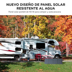 EF ECOFLOW 110W Portable Solar Panel, Foldable with Carry Case, High 23% Efficiency, IP68 Water & Dustproof Design for Camping, RVs, or Backyard Use - B09TKKYW7G  Mini Split Systems Direct
