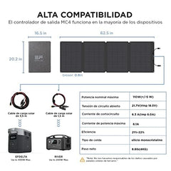 EF ECOFLOW 110W Portable Solar Panel, Foldable with Carry Case, High 23% Efficiency, IP68 Water & Dustproof Design for Camping, RVs, or Backyard Use - B09TKKYW7G  Mini Split Systems Direct