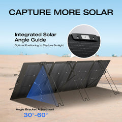 EF ECOFLOW 110W Portable Solar Panel, Foldable with Carry Case, High 23% Efficiency, IP68 Water & Dustproof Design for Camping, RVs, or Backyard Use - B09TKKYW7G  Mini Split Systems Direct