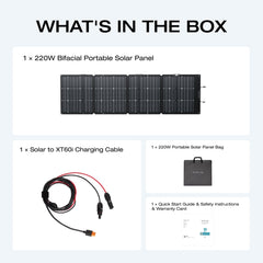 EF ECOFLOW 110W Portable Solar Panel, Foldable with Carry Case, High 23% Efficiency, IP68 Water & Dustproof Design for Camping, RVs, or Backyard Use - B09TKKYW7G  Mini Split Systems Direct