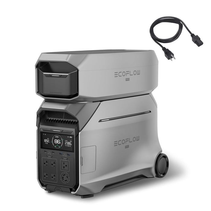 EF ECOFLOW 8kWh Portable Power Station: DELTA Pro 3 with AC Cable and Extra Battery, 120/240V 4000W AC Output, Solar Generator for Home Use, Camping, Emergencies, RVs, and Outdoor Generators - B0D14FMFZD  Mini Split Systems Direct