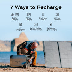 EF ECOFLOW 8kWh Portable Power Station: DELTA Pro 3 with AC Cable and Extra Battery, 120/240V 4000W AC Output, Solar Generator for Home Use, Camping, Emergencies, RVs, and Outdoor Generators - B0D14FMFZD  Mini Split Systems Direct